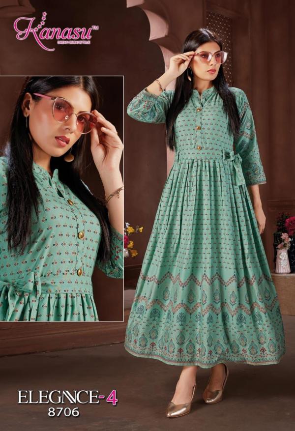 Kanasu Elegance 4 Fancy Rayon Long Kurti